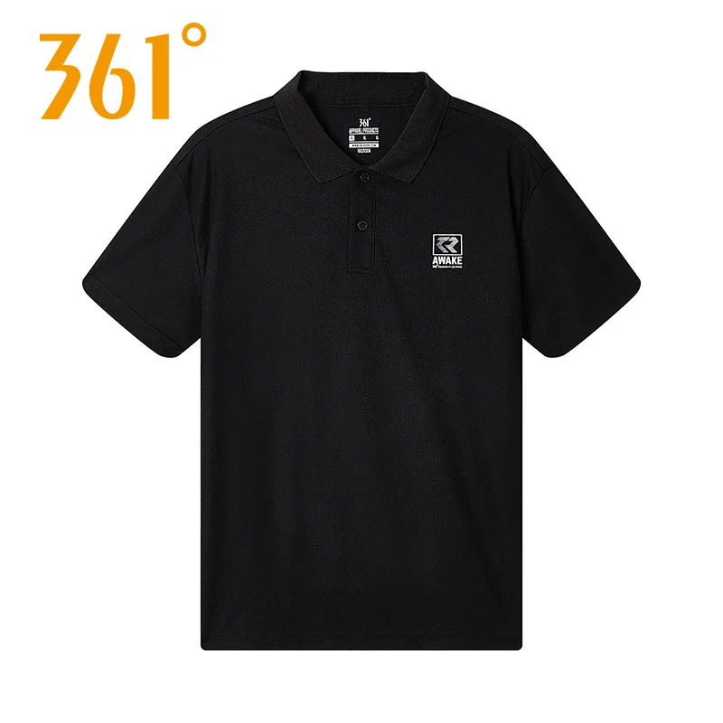 

361 lapel sports t-shirt men's 2023 summer new breathable polo shirt 361 degree men's fitness running short sleeve