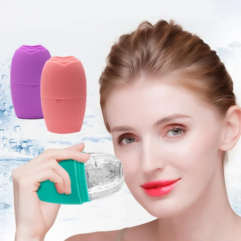 

Reusable Ice Ball Massage Roller Physical Cooling Eliminate Swelling Contouring Sunburn Repair Ice Globe Face Lifting Health
