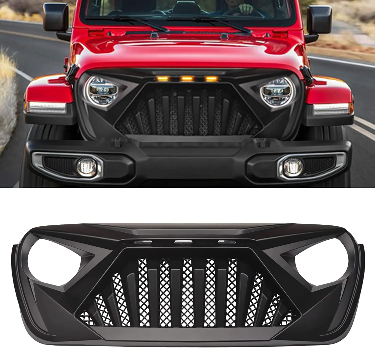 

Spedking 2018 2019 2020 2021 New Style 4x4 offroad accessories front bumper grill for JEEP WRANGLER JL JT