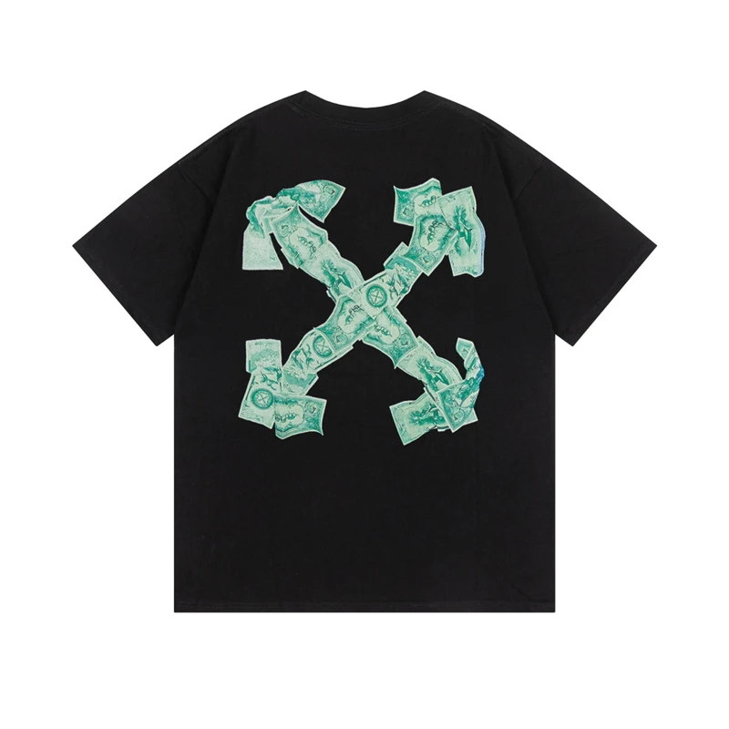 Spring Summer Luxury Brand Tide Street Style T Shirt Letter Pattern Printed Men Women Daily Versatile Cotton Clothing 2