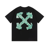 Spring Summer Luxury Brand Tide Street Style T Shirt Letter Pattern Printed Men Women Daily Versatile Cotton Clothing 2