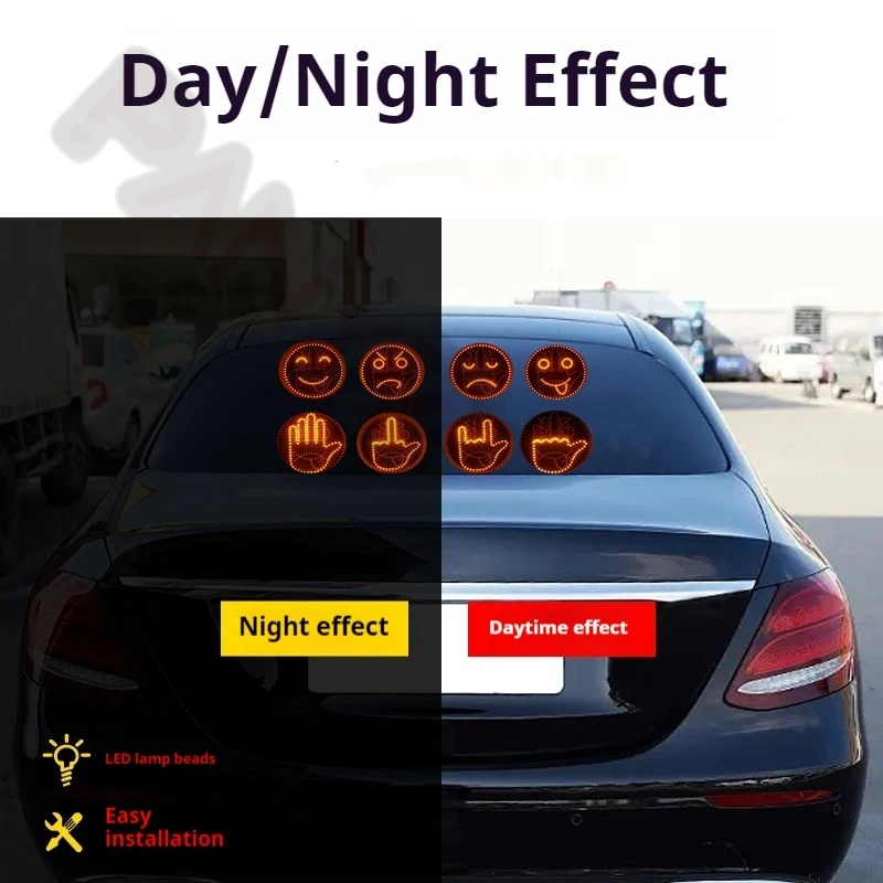 Car Finger Expression Light Remote Control Led Lighting Gesture Light Road Rage Middle Finger Gesture Palm Accessories