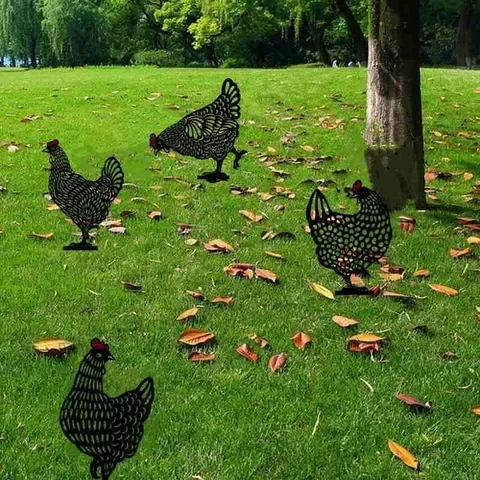 

Органайзер для украшения сада «курица», украшение для улицы, сада, заднего двора, лужайки, пасхальный акриловый декор для курицы, двора, искусство, подарок на день матери