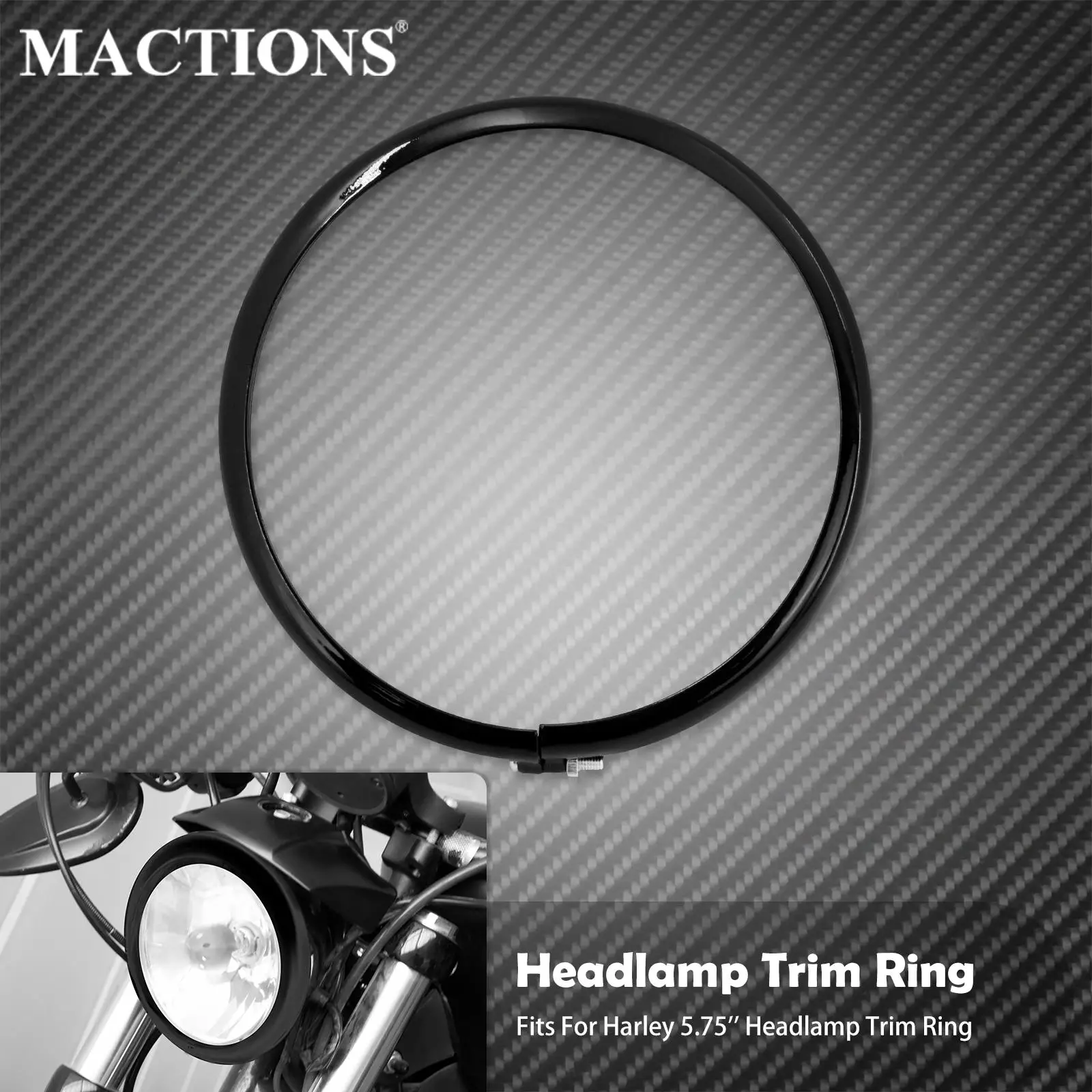 Motorcycle575HeadlightHeadlampTrimRingDecorateCoverForHarley