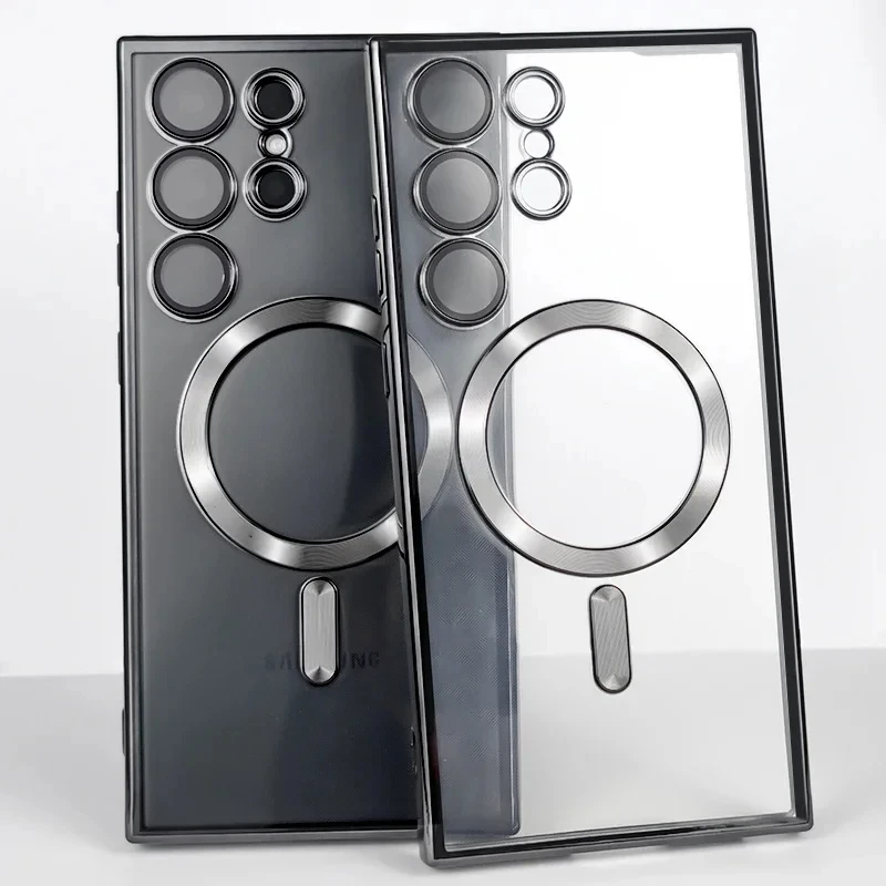 Luxury Plating Magnetic Wireless Charging Case Cover