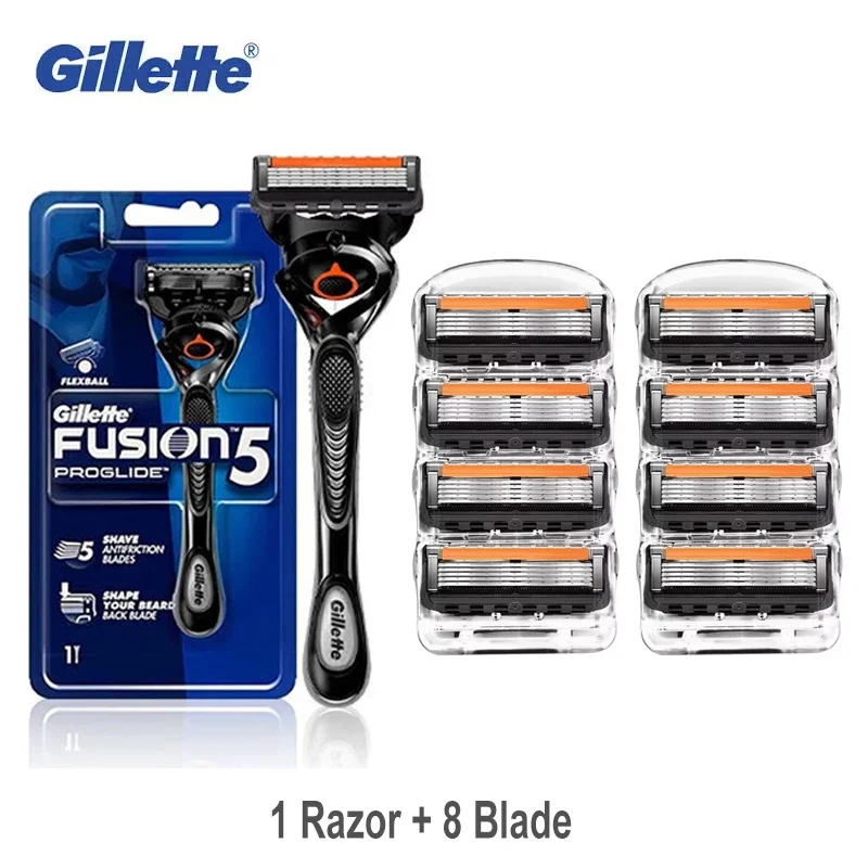 Gillette Fusion Proglide Safety Razor with FlexBall Handle and Precision 5-Layer Blades
