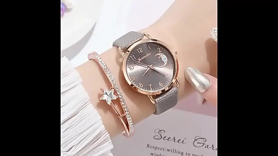 女性用クォーツ腕時計,レザーストラップ,時計,時計,女性用,箱なし