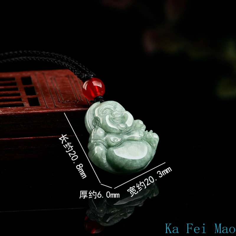 Natural A-grade Jadeite Beans Buddha's God Jade Pendant Men's Gifts Necklace Women's Charms Jewelry pendant necklace jade jewelry