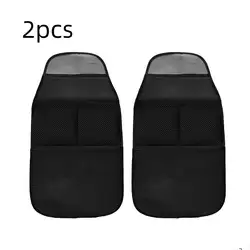 Children's Car Seat Back Protector and Organizer - Anti - Kick Mat with Storage Pockets (2pcs)