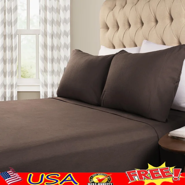 California King Flannel Cotton Sheet Set – Soft & Warm All Season 1
