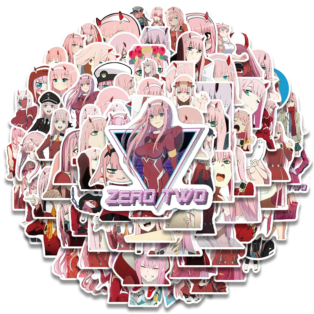 Zero Two Bunny Darling in the Franxx Weatherproof Anime Sticker 6 Car Decal