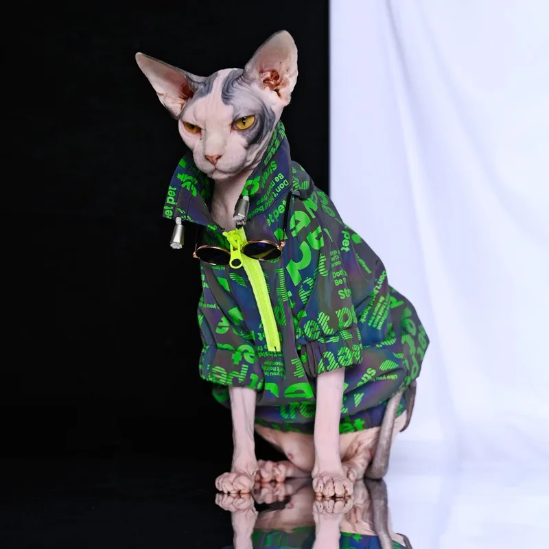 

Осенне-зимняя одежда для кошек куртка для домашних питомцев красивый модный крутой костюм Сфинкса куртка для щенков котят пальто для маленьких собак одежда