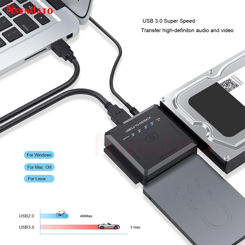 USB 3.0 to IDE SATA Adapter USB3.0 USB2.0 Sata Cable for 2.5 3.5 Hard Disk Drive HDD SSD USB IDE SATA Converter Adapter