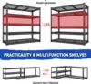 48" W Garage Shelving 2750LBS Heavy Duty Garage Storage 5 Tier Adjustable Metal Storage Shelves Industrial Shelving 6