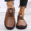 2025Spring and Summer New Soft-soled Roman Breathable Retro Openwork Sewing Sponge Cake Bottom plus Size WOMEN'S Shoes 6
