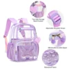 High Quality Waterproof Large Capacity TPU Transparent Clear Women Backpack 4