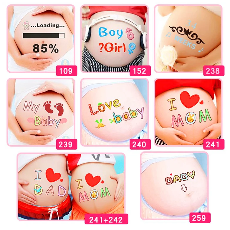 pegatinas-fotograficas-de-maternidad-para-mujeres-embarazadas-accesorios-de-fotografia-de-embarazo-pintura-de-vientre-envio-gratis