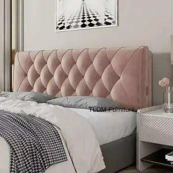 Backrest Soft Bag Bed Headboards for Hotel Headboards American Flannel Cloth Skin-Friendly Light Luxury Household Bed Headboards