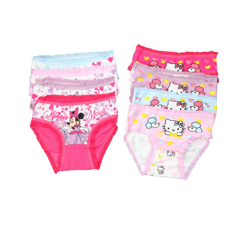 2Pcs/Bag 2-10Y Girl Underwear Minnie Cotton Cartoon Children knickers Girls Underpants Kids Panties flat angle Panty Brief girls underwear children underwear