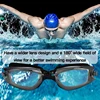 Swimming Goggles Adult Myopia Swimming Goggles One-piece Earplugs Electroplating Anti-fog High-definition Swimming Goggles 1