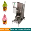 110V 220W Swirl Freeze Fruit Yogurt Ice Cream Mixer Blender Real Ice Cream Maker Fruit Ice Cream Blender Mixer Machine Auto Wash 1