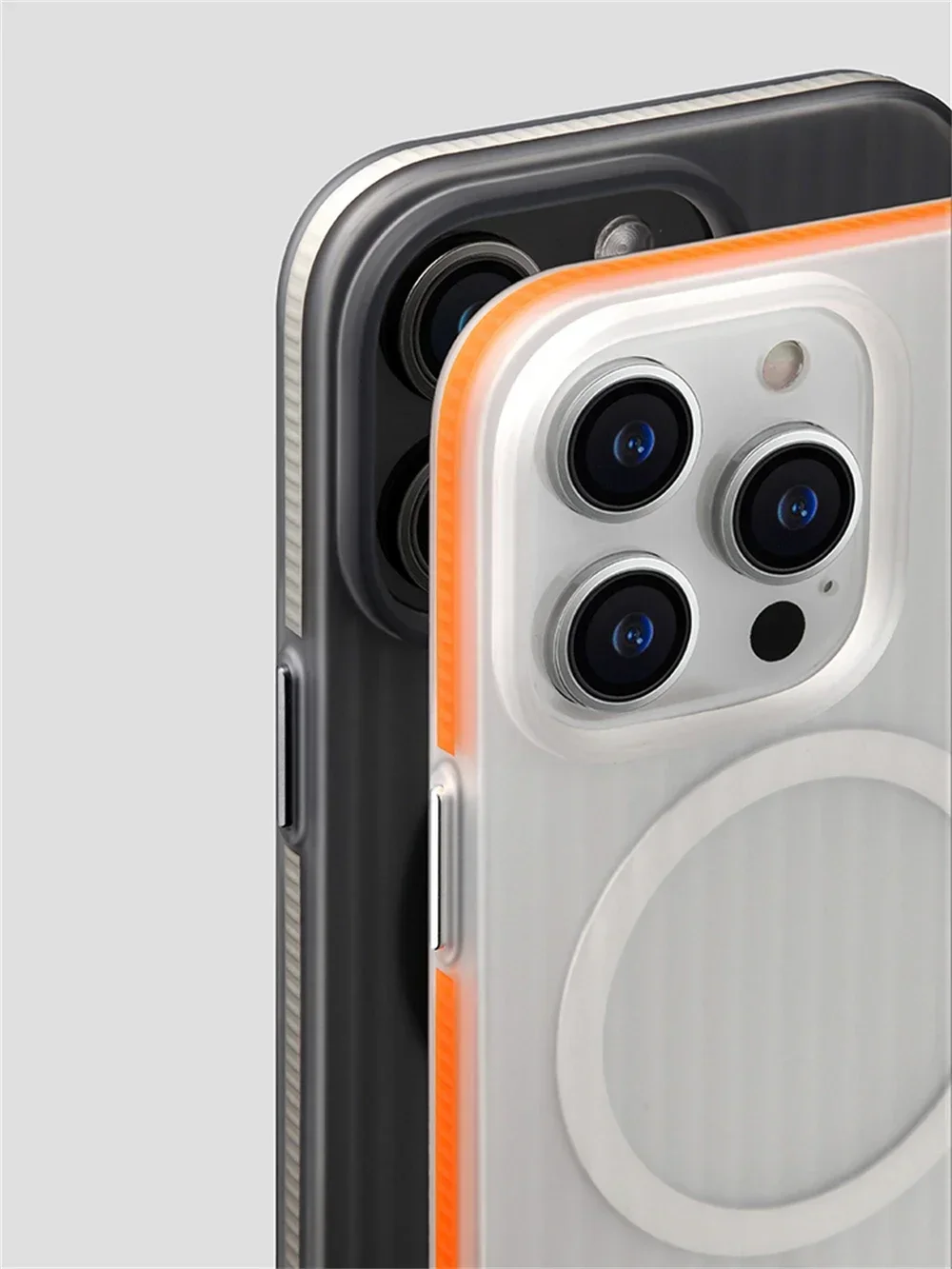 Corrugated Magnetic Wireless Charging Case with Non-slip Matte Finish