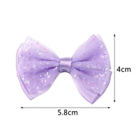 10PCS Dog Bow Polyester Mesh Sequin Bow Dog Hair Accessories Handmade Puppy Bows For Dogs and Cats Cute Pet Accessories 2