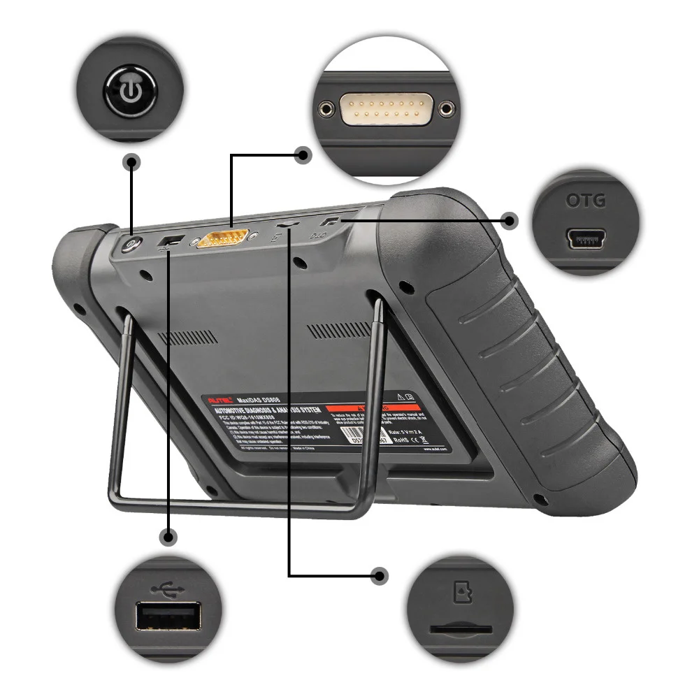Autel High-End OBD2 Scanner Car Diagnostic Tool Maxidas DS808K Diagnosis Functions of EPB//DPF/SAS Better than launch x431