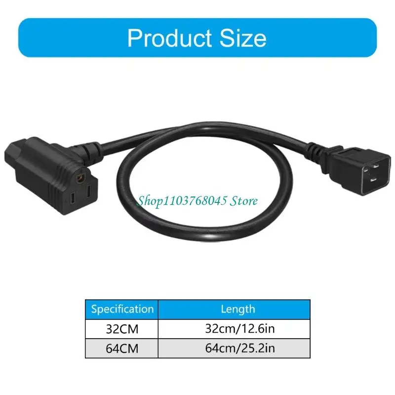 R53F 강력한 파워 스플리터 케이블 C20에서 C13 커넥터 및 5-15R 컴퓨터 장비 용 전력 분배 케이블