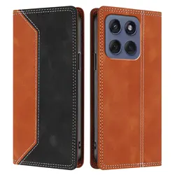 Magnetic Leather Wallet Case - Elegant and Versatile Design - Edge 40 Pro 5G (BK)
