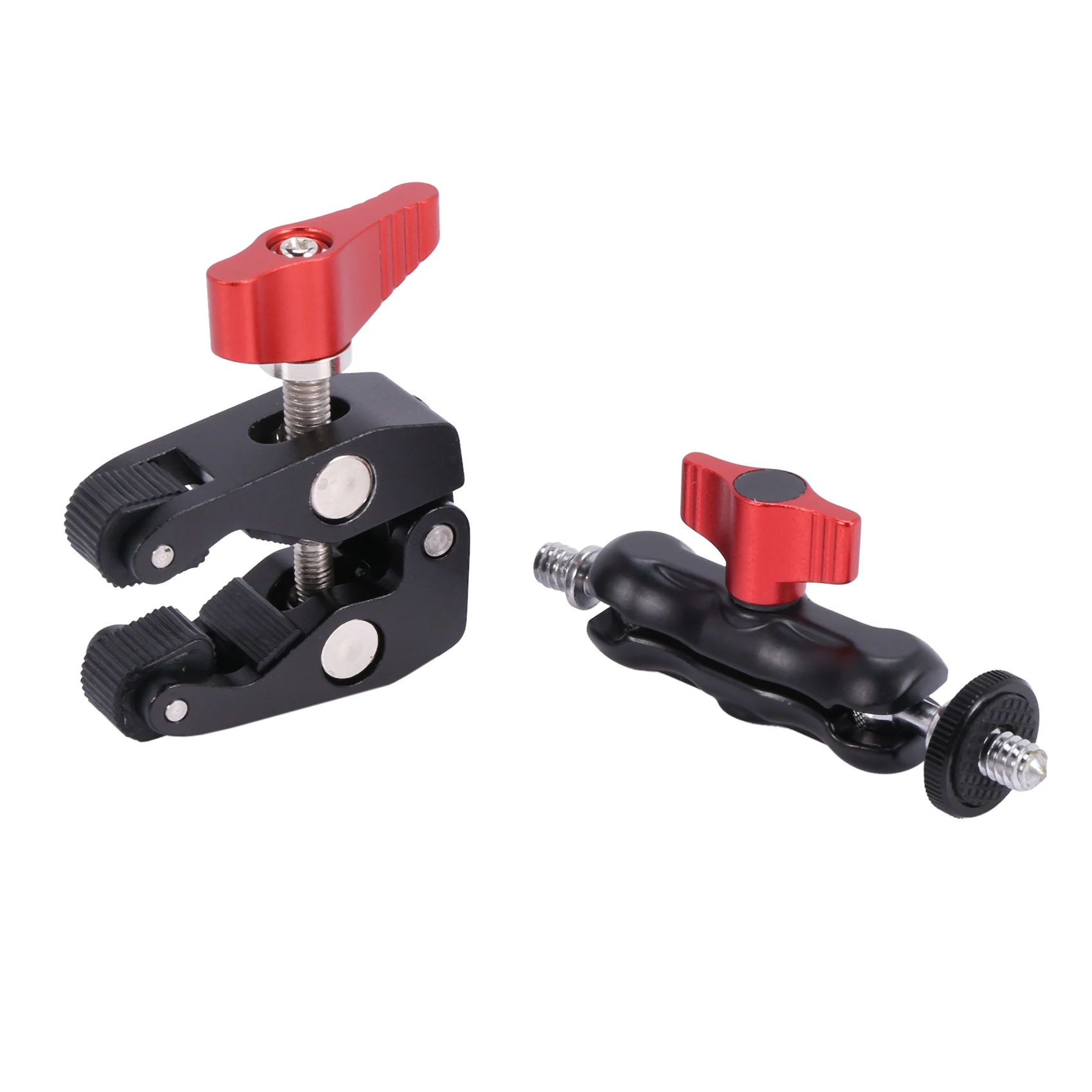 A73E-Slr Camera Magic Arm Double Hot Shoe Ball Head Crab Claw Clip Universal Monitor Bracket Ball Head Clamp Super Holder Stand