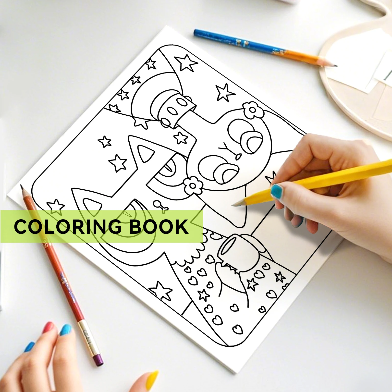1 pc Cartoon Cat Coloring Book 24 Pages illustration Cute Relax Self-painting Art Colouring Book For Adults And Teens 5