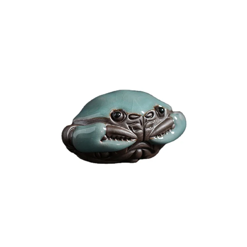 Ge Kiln Open Pieces Tea Pet Hairy Crab Small Crab Handmade Ornament Ceremony Accessories