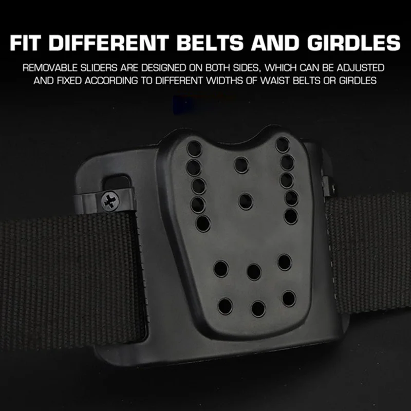 Universal Holster Belt Loop Multi-holes Waist Belt Holster Adapter fits Kydex Holsters Quick Pull Adapter Hunting Accessories