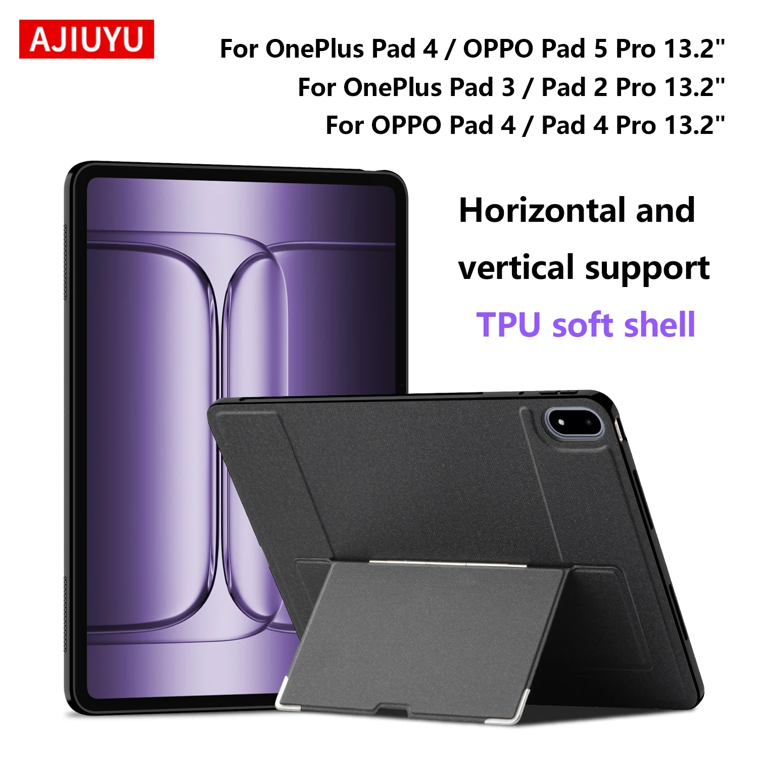 Universal Tablet Protective Stand Case with Back Cover