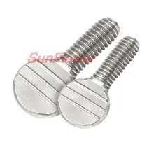 

10Pcs M5 M6 304 Stainless Steel Hand Thumb Screw Table Tennis Racquet Screw Wave Plate Screw Press Flat Head Bolts