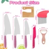 New Kids Cooking Cutter Set Kids KnifeToddler Kitchen Cutter Cooking Knives to Cut Fruits Crinkle Cutter Peeler Kitchen Supplies 6