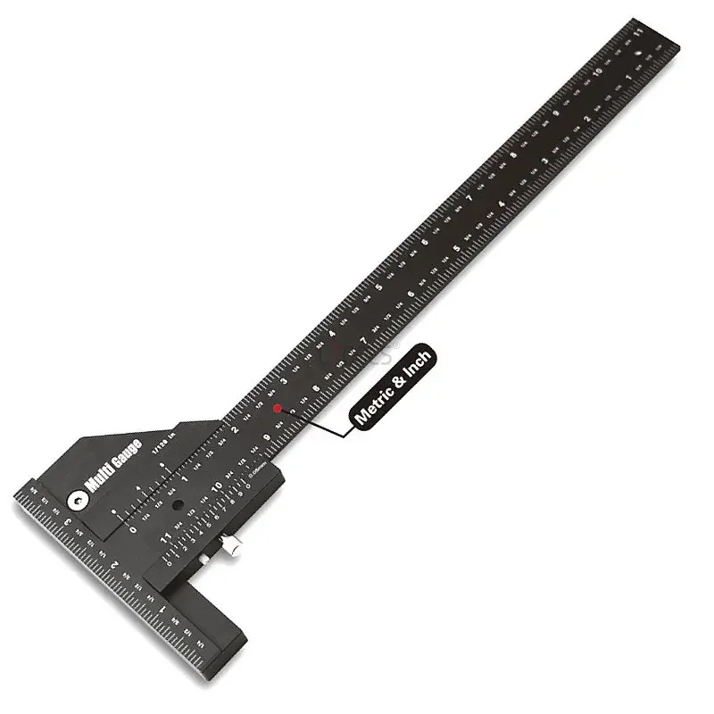 Precision Scribing Combined Angle Ruler Marking T-Ruler with Level Gauge  30/40cm Aluminum Heavy Duty Gauge Height Measuring Tool - AliExpress