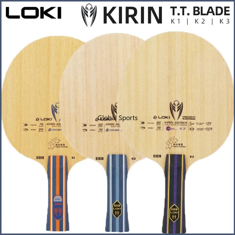 Original LOKI Kirin K1 K2 K3 Table Tennis Blade Offensive Entry Ping Pong Blade 5 + 2 Layers Base Board FL Grip Loki Racket table tennis racket,table tennis blade