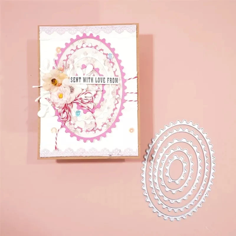 2022 New Arrival Rectangle Triangle Background Cutting Die DIY Scrapbook Card Making Craft Die Photo Album Decoration