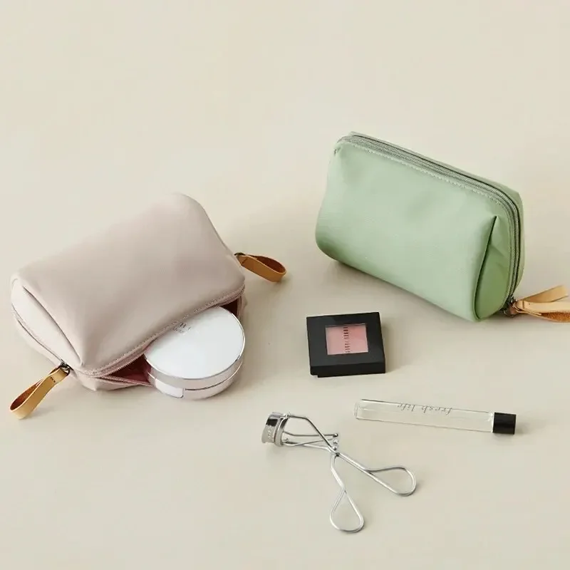 New Women's Small Bag Toiletry Bag Portable Mini Solid Color Korean Makeup Large Capacity Waterproof Storage Clutch makeup organizer,cosmetic bag,cosmetic storage bag,toiletry bag,makeup bag,cosmetic case