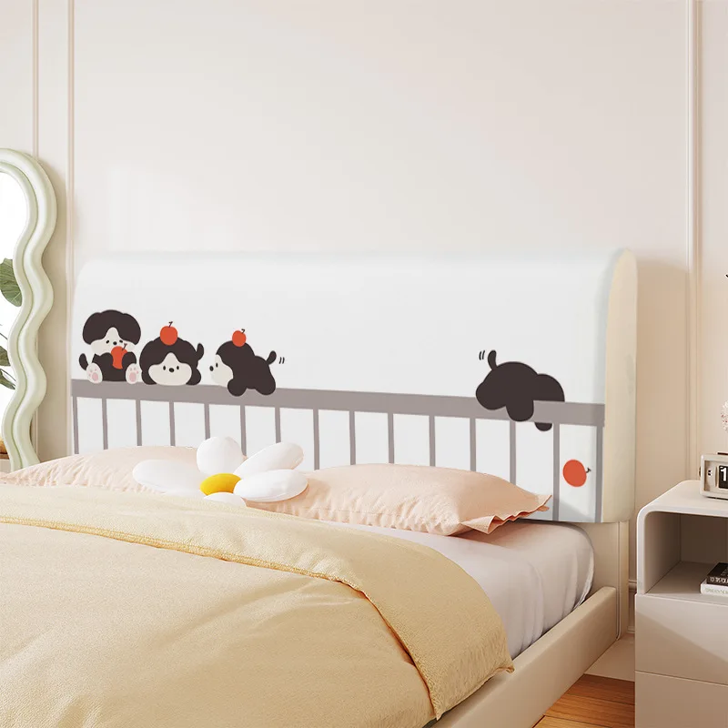 Cartoon Headboard Cover All-inclusive Bed Head Cover Elastic Bedspreads Fully Enclosed Bed Head Back Protector Cute Dust