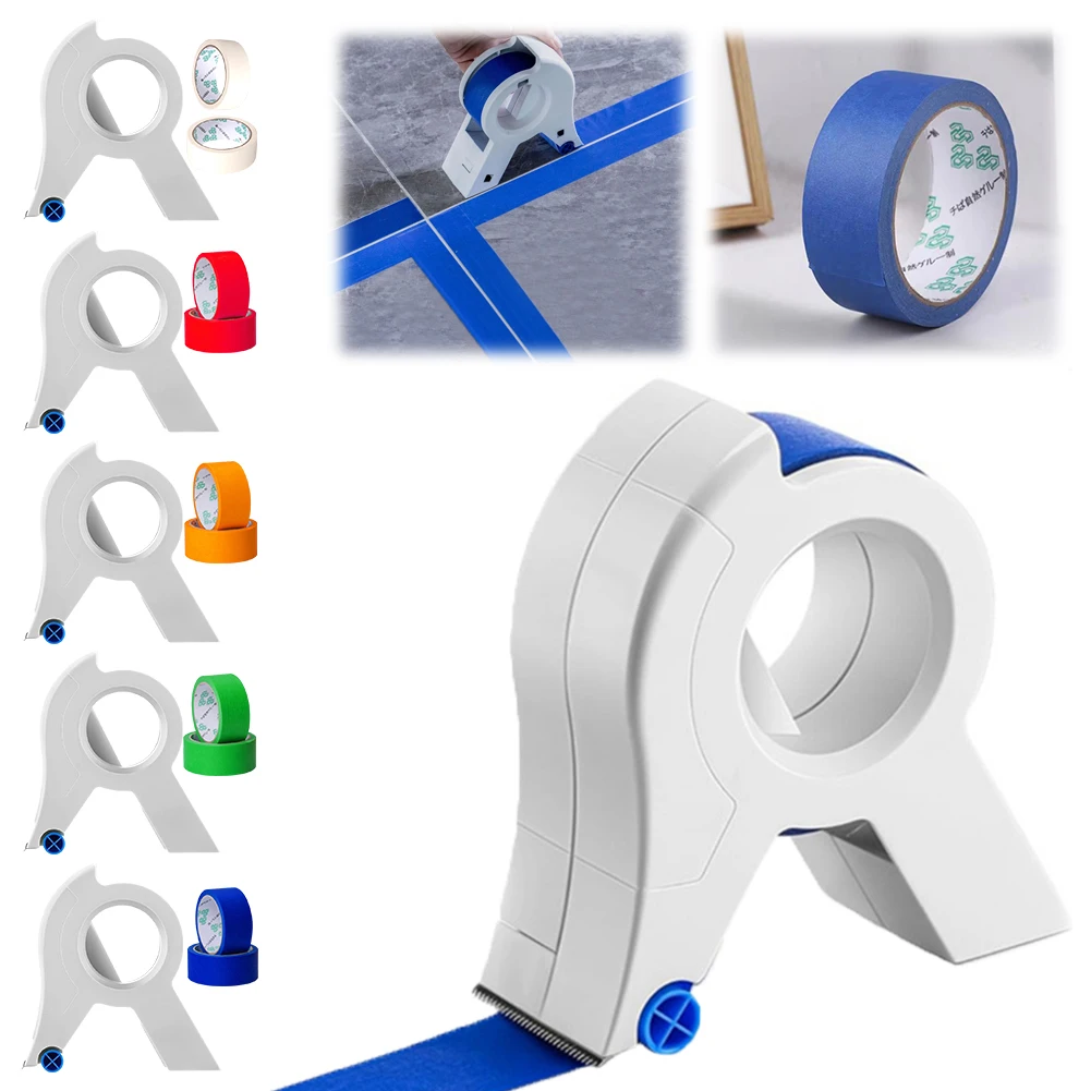 Easy Seam Tape Sticker Machine with 2 Rolls Tape Painter Masking Applicator Adhesive Wall Floor Painting Packaging Sea, masking tape applicator