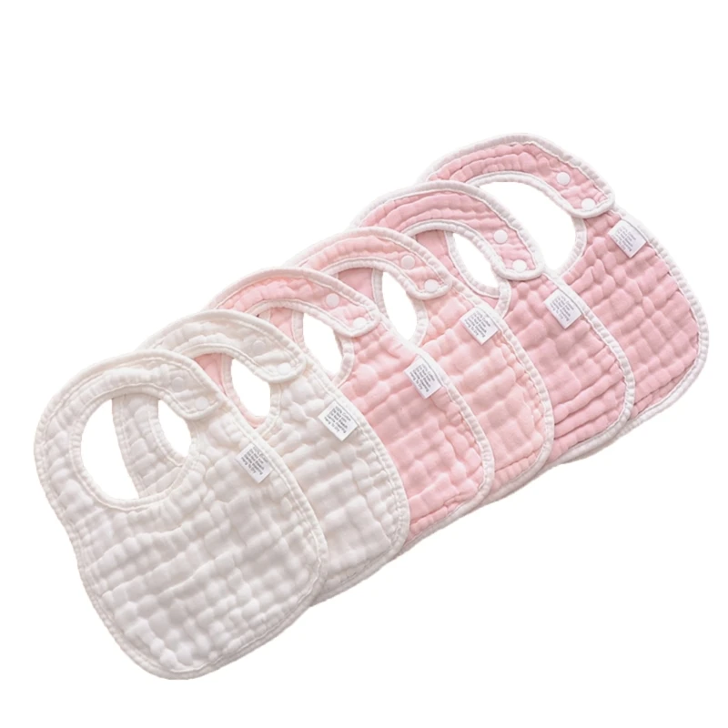 

6 шт., детские нагрудники для мальчиков и девочек, впитывающие хлопковые нагрудники для новорожденных, нагрудники для кормления