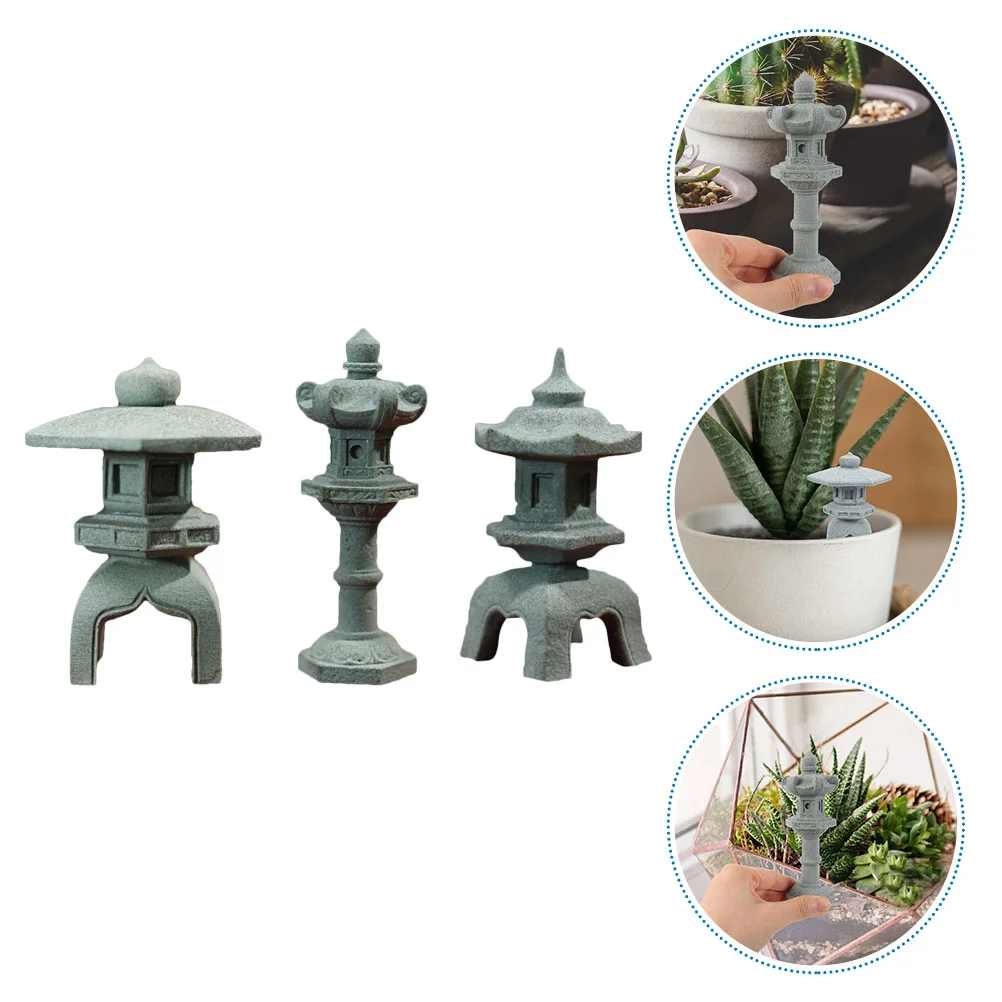 

Bonsai Pavilion Decor Garden Decoration Tiny Pavilion Statue Zen Style Pavilion Adornment