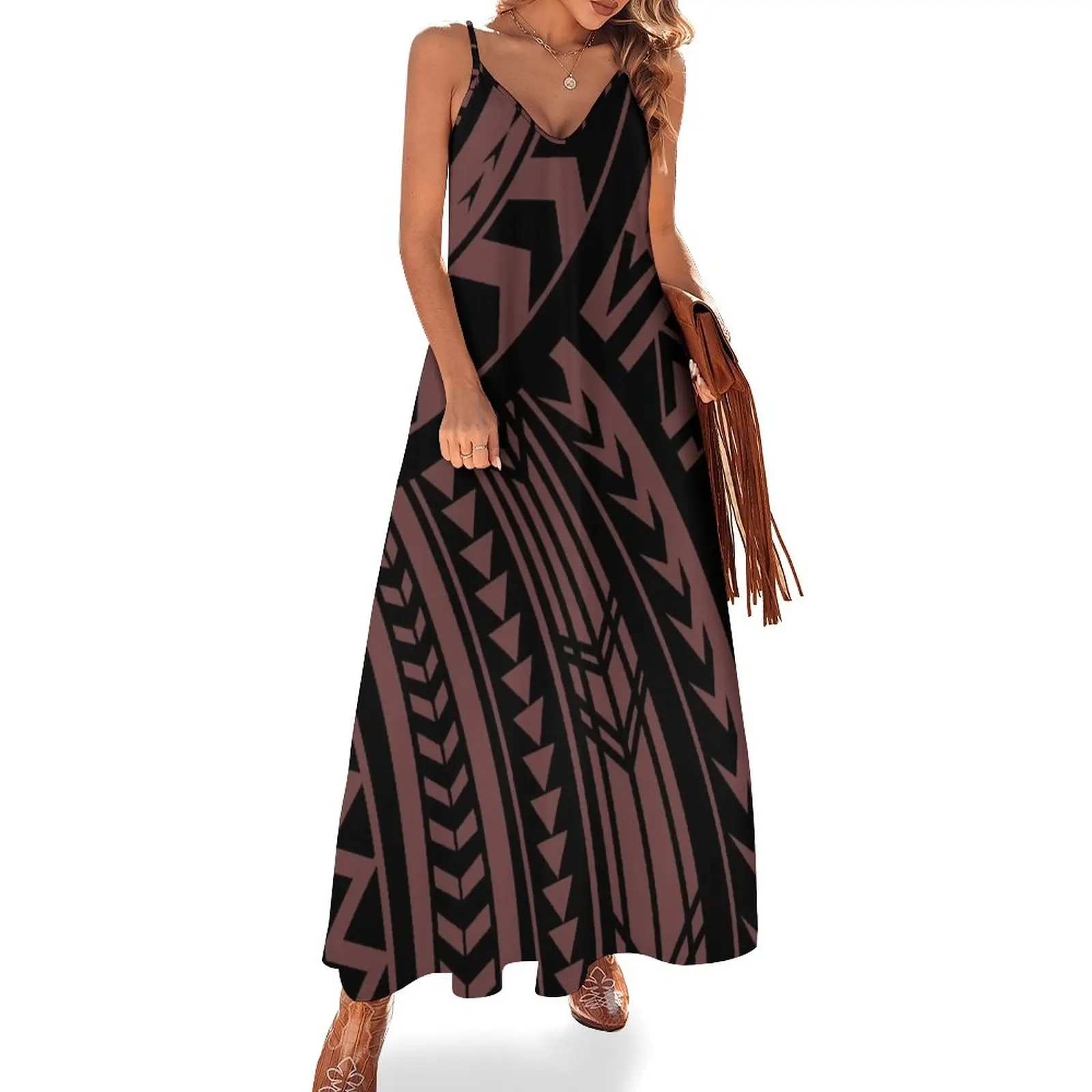 

wave pattern Sleeveless Dress womans clothing summer dress