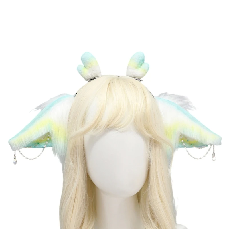 

Furry Headbands with Earring Hair Clip COSPLAY Halloween Cartoon Role Playing