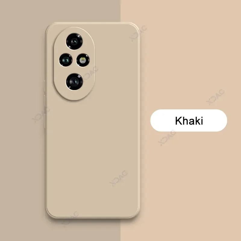 Premium Square Liquid Silicone Phone Case with Lens Protection, Double Liner Design