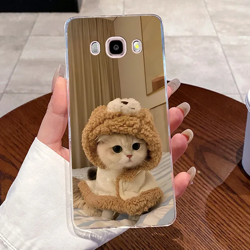 Aesthetic Cute Cat Transparent Phone Case Cover