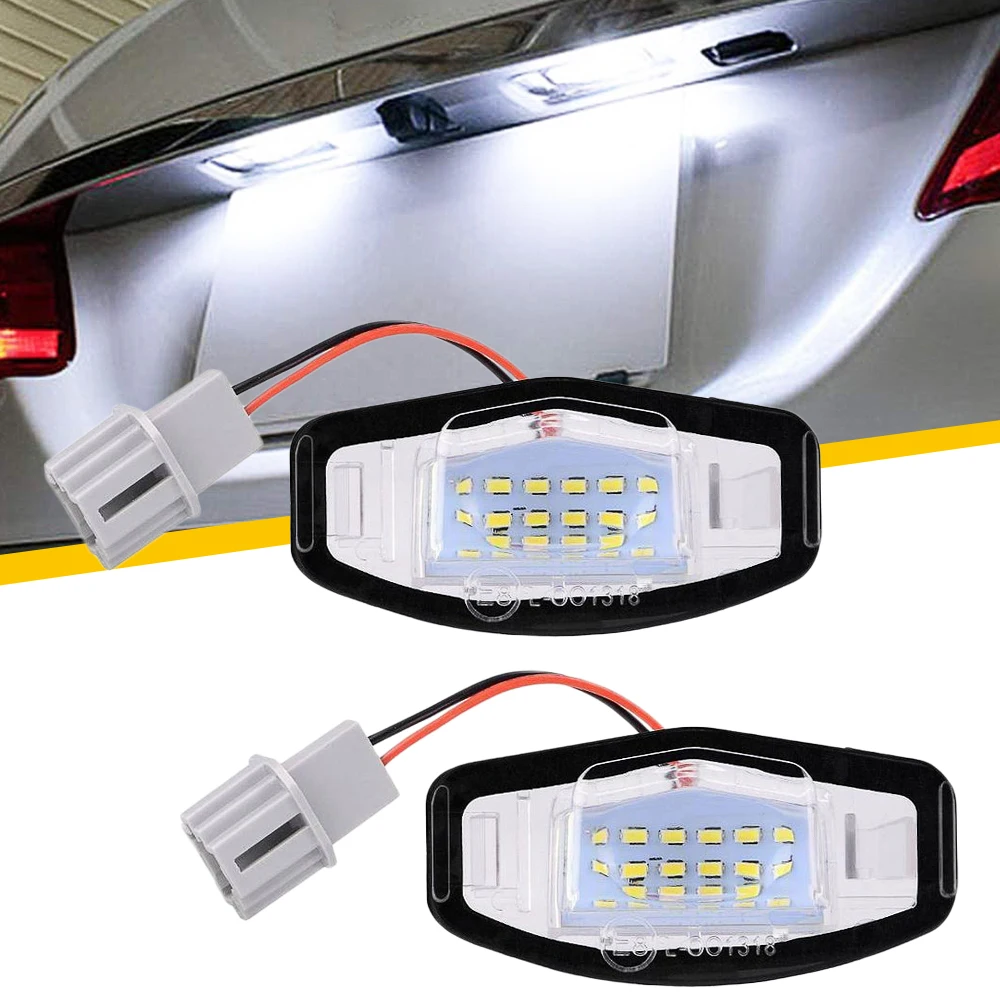 

Для Honda Civic 2001, 2003, 2004, 2010, 2014, 2015 2 шт., светодиодная лампа для номерного знака с гнездом 6000K, белые автомобильные аксессуары